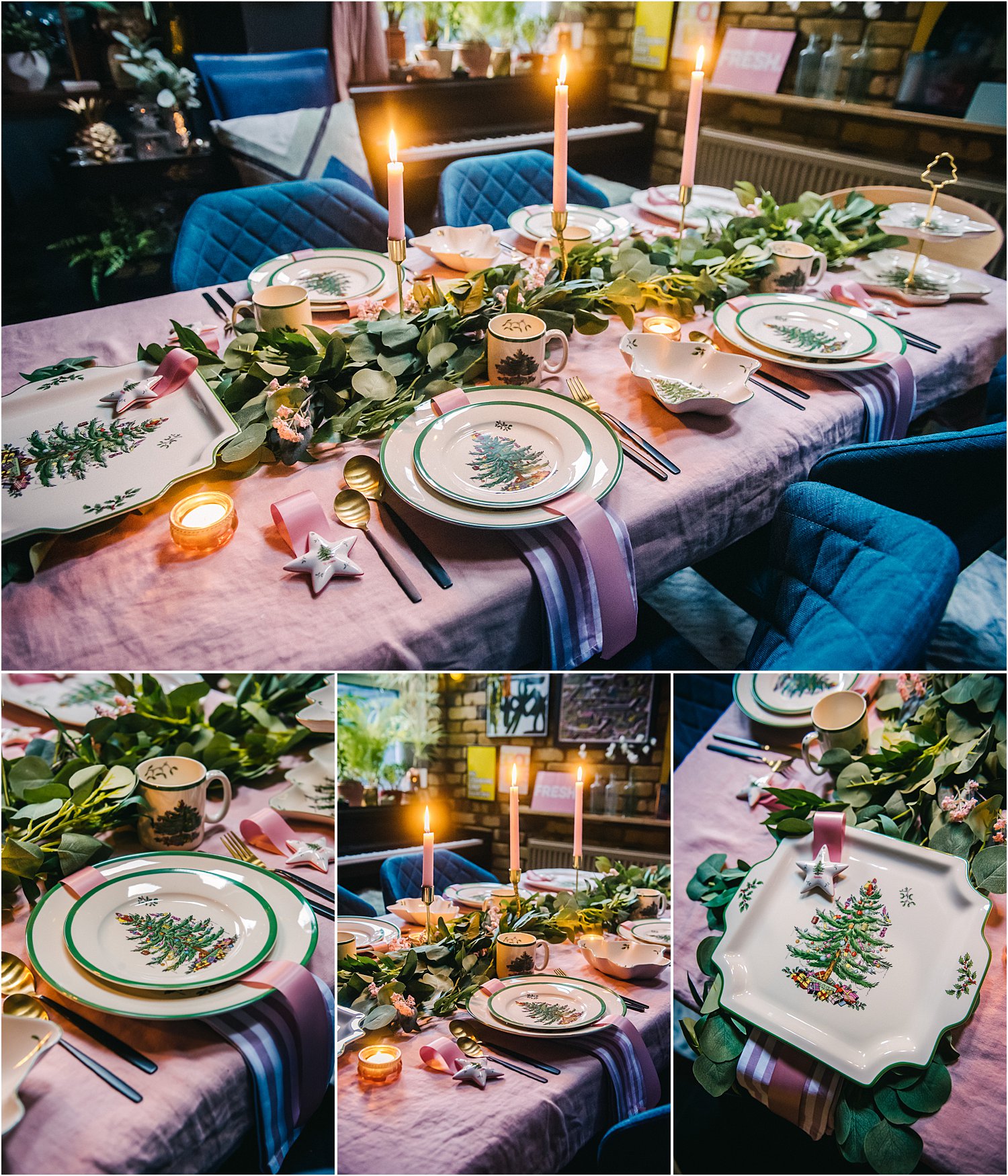 10-Christmas-table-setting-ideas-pink-green-lily-sawyer-photo