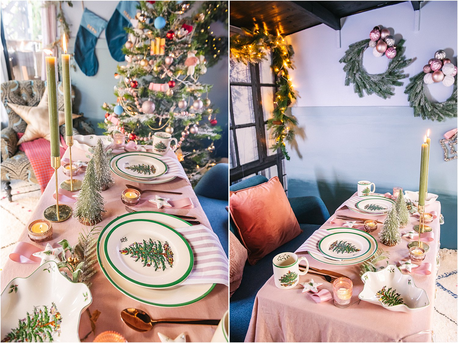 10-Christmas-table-setting-ideas-pink-green-lily-sawyer-photo